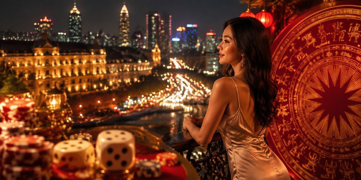 Cờ đèn lồng và súc sắc Tài Xỉu tại chợ đêm TP. Hồ Chí Minh rực rỡ sắc màu